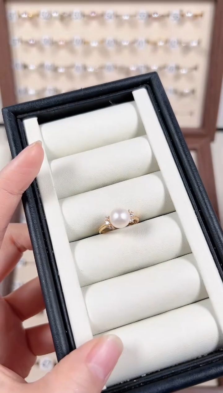 【闪购商品】淡水珍珠戒指银S925镶嵌45号
