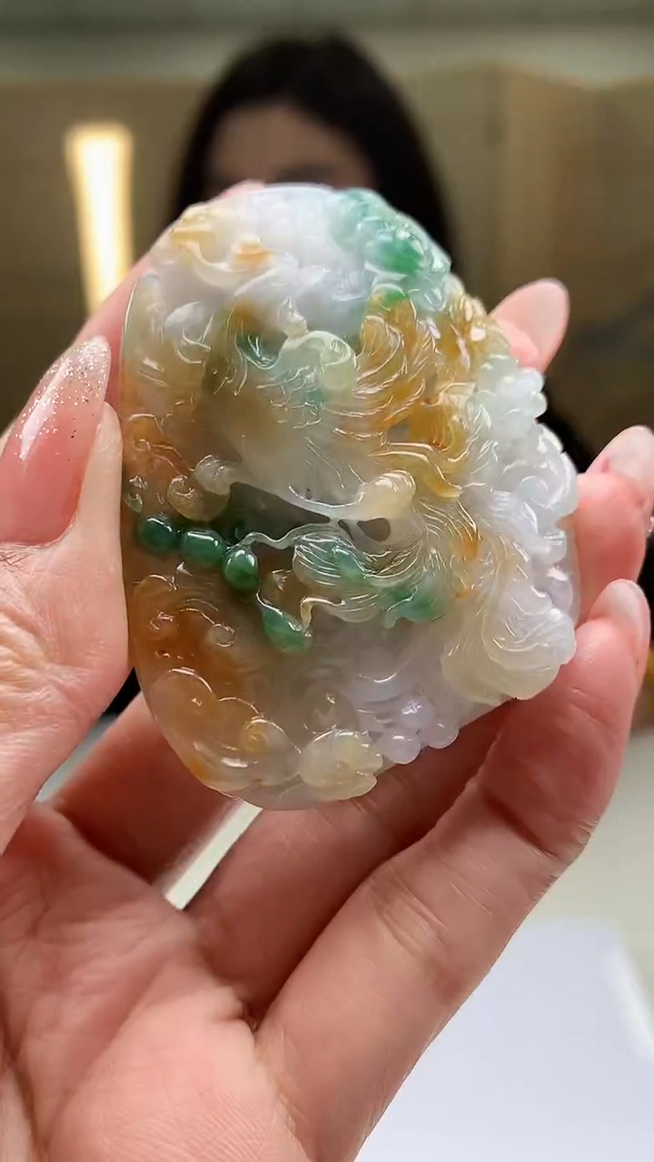 【闪购商品】定制翡翠未镶嵌4829MM-毛货挂件98