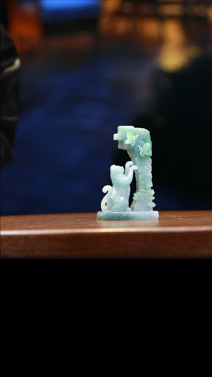 【闪购商品】翡翠摆件未镶嵌翡翠猫咪