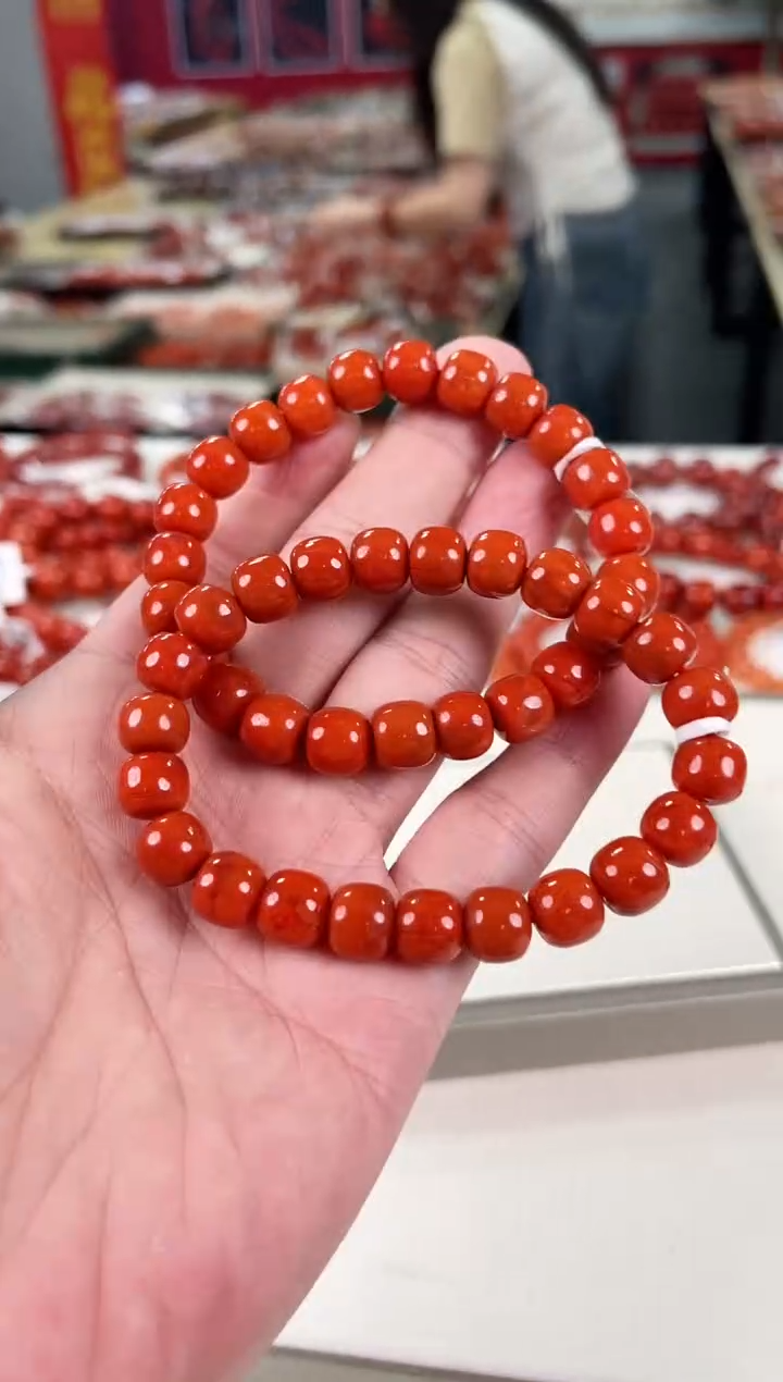 南红玛瑙瓦西老型手串10+未镶嵌（多样式发其一）