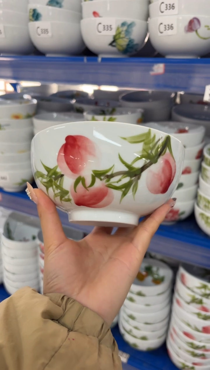 瓷片景德镇高温陶瓷食品级手绘釉中彩-小罗汉碗