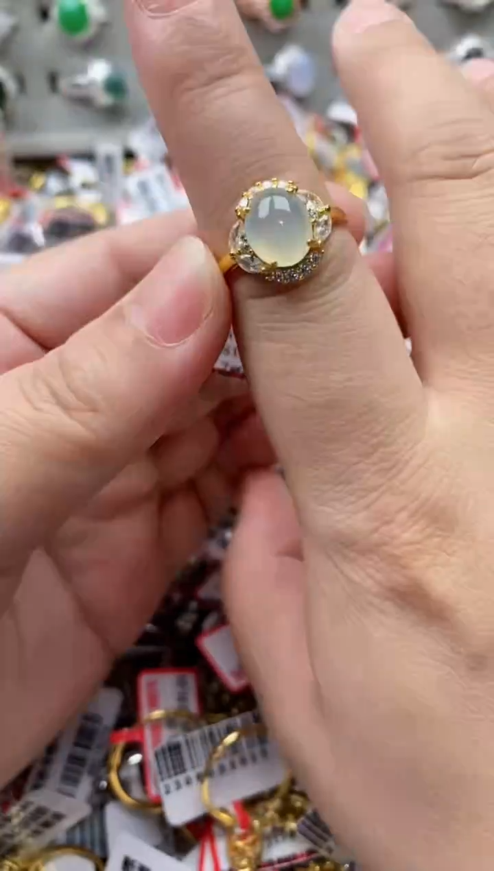 【闪购商品】翡翠戒指银S925镶嵌111111---4