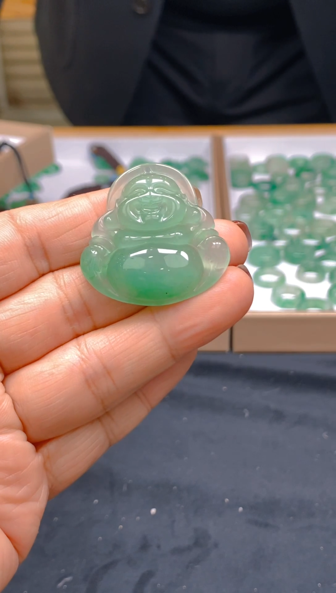 【闪购商品】石英质玉颈饰未镶嵌冰美人非洲翠A货冰种015