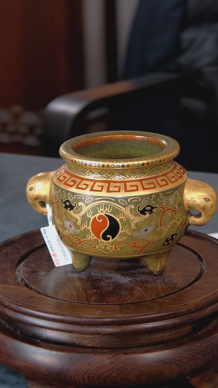 【闪购商品】摆件景韵堂仿清官窑制茶叶末釉