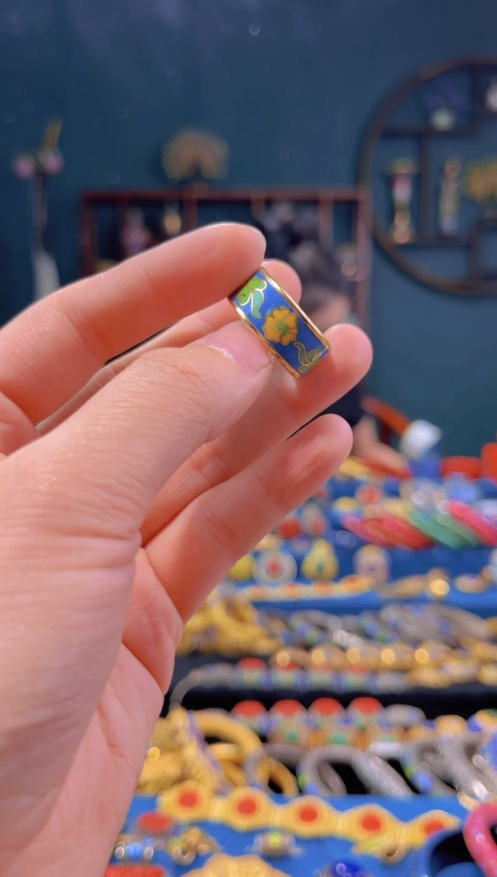 【闪购商品】非遗景泰蓝戒指 戒口18