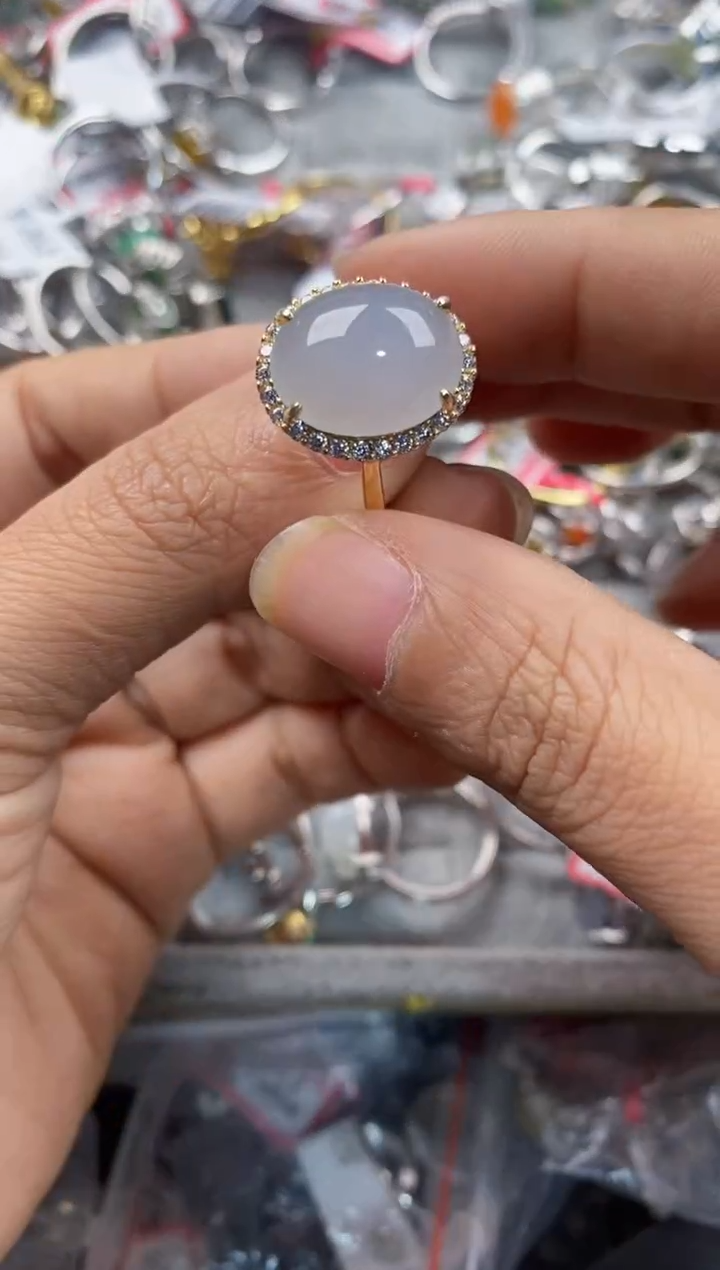 银S925镶嵌戒指翡翠7777----4