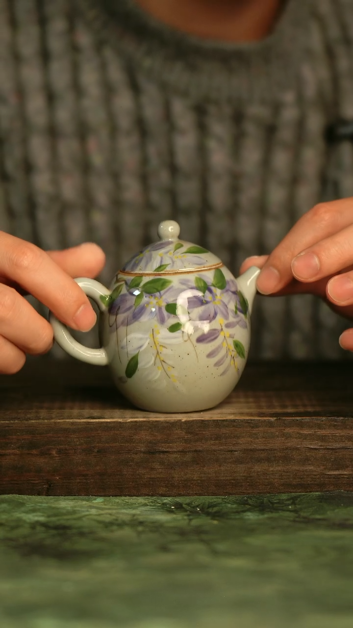 釉下彩手工手绘瓷器青诗集手工手绘瓷器