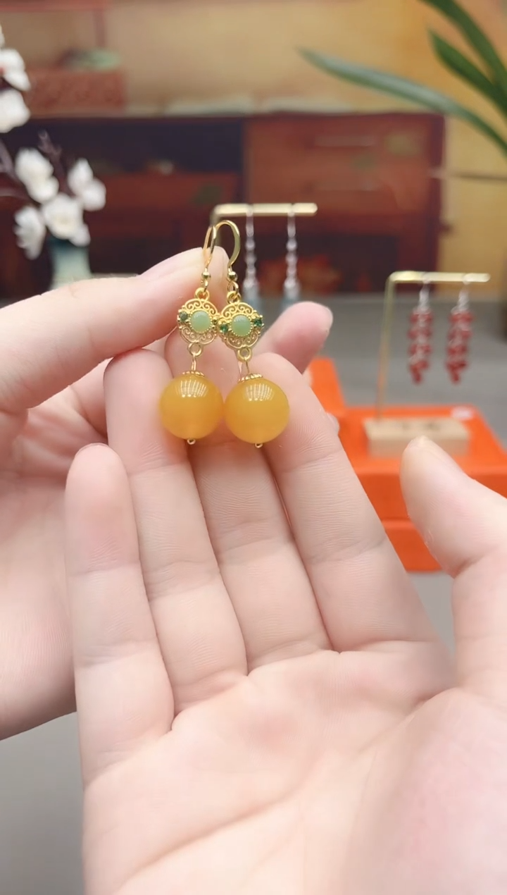 未镶嵌耳钉玛瑙/玉髓202