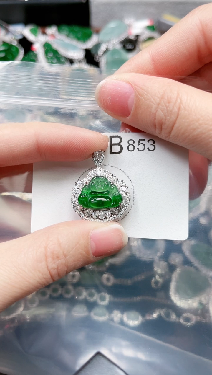 【闪购商品】翡翠颈饰未镶嵌853赠皮绳