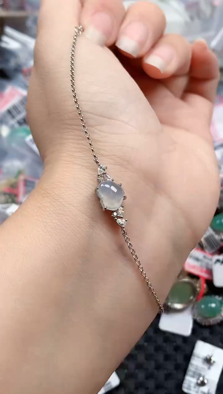 银S925镶嵌戒指翡翠天然A货缅甸翡翠