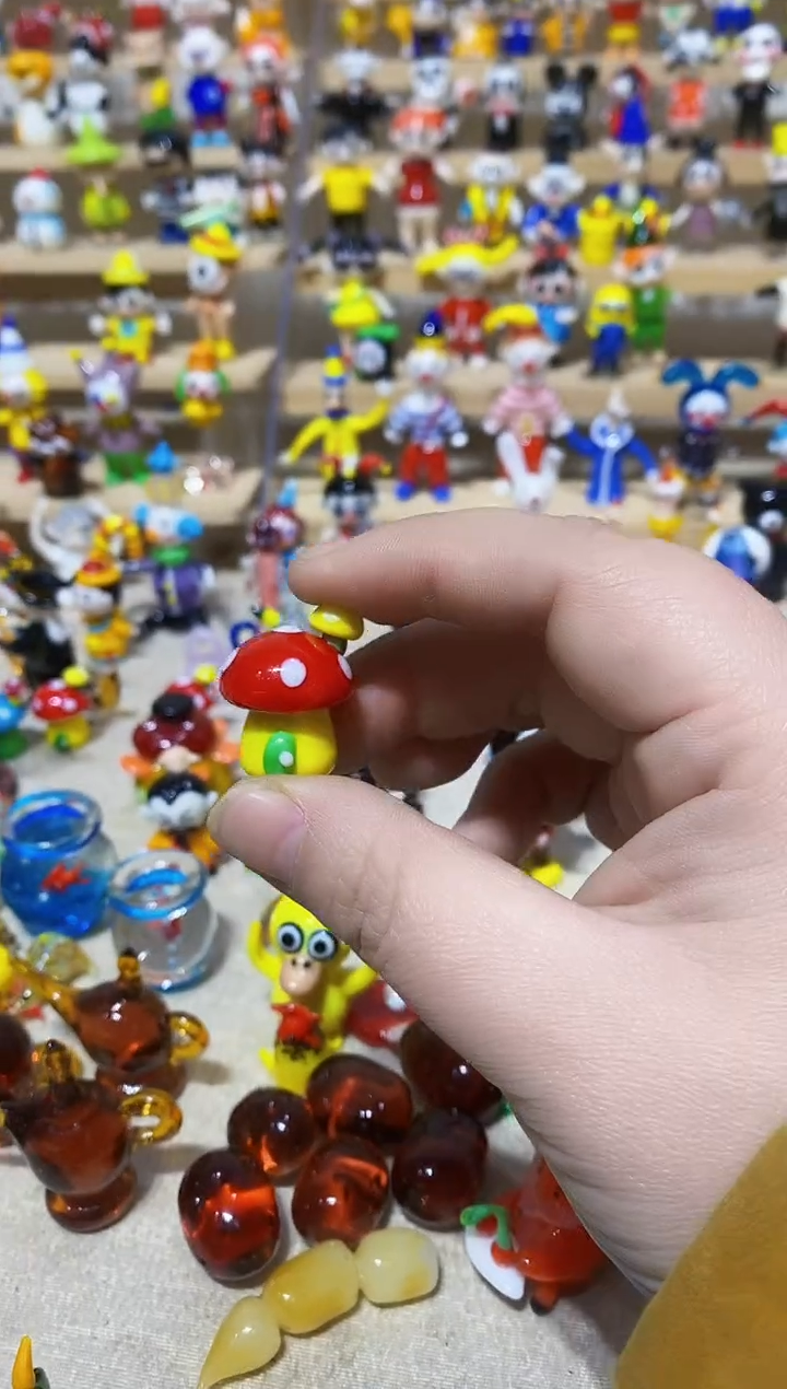 【闪购商品】琉璃手工艺品蘑菇房子