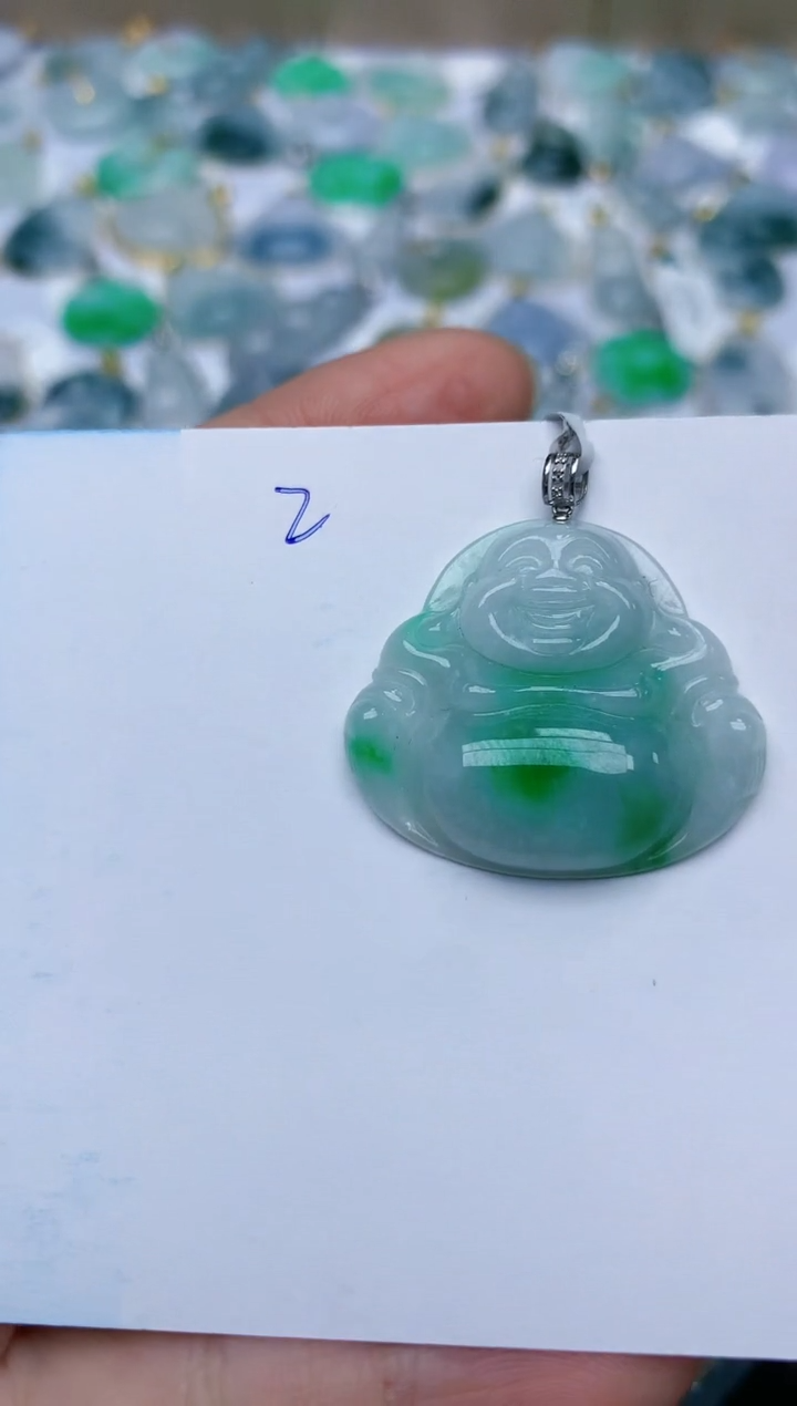 【闪购商品】翡翠颈饰18K金镶嵌天然翡翠A货    2