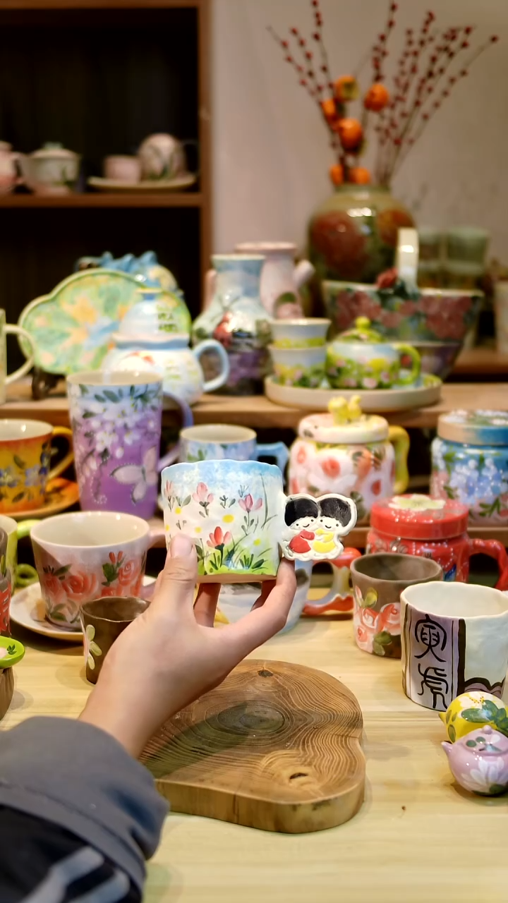 瓷片景德镇釉下五彩手绘陶瓷