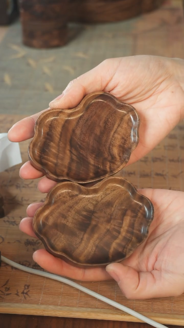 北美黑胡桃木茶盘015（一对）