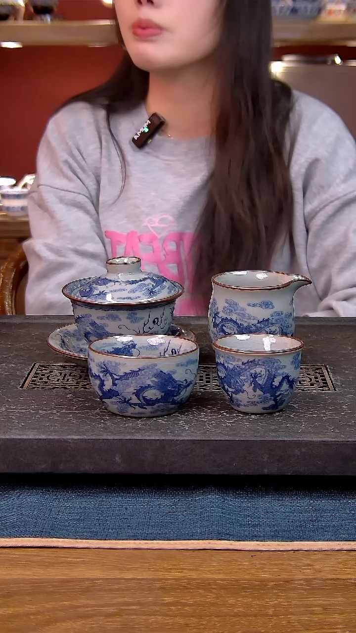 简装家用款4件套 老陶泥开片纹陶瓷茶具