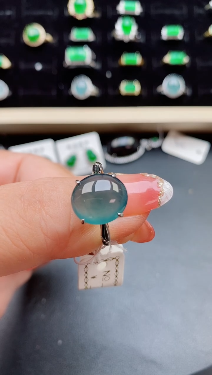 【闪购商品】翡翠戒指银S925镶嵌50850