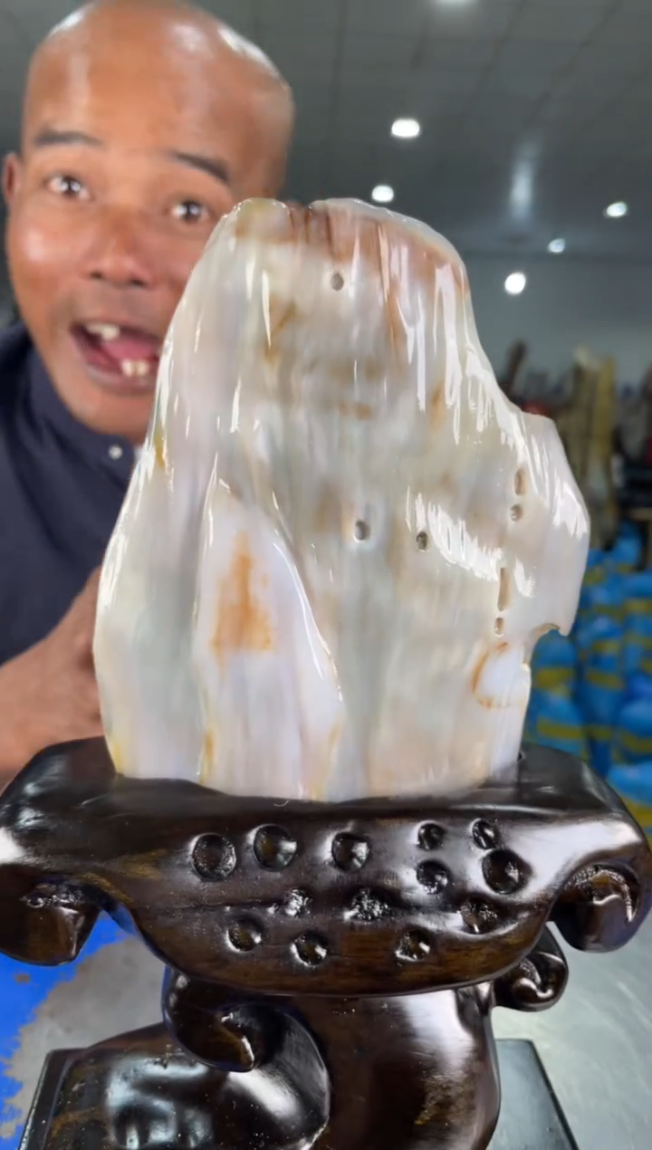 【闪购商品】硅化玉摆件未镶嵌11
