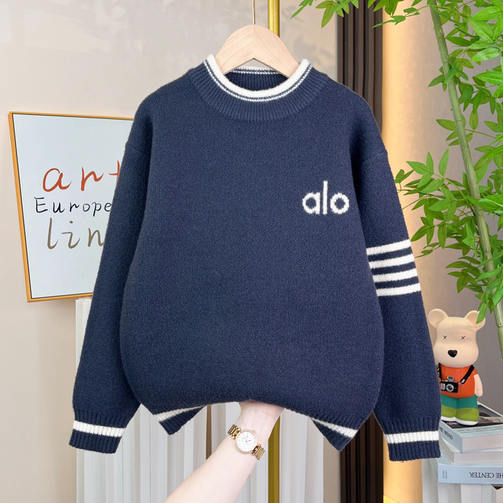 男童毛衣新款儿童韩版中大童男孩秋冬加厚宝宝圆领针织衫洋气