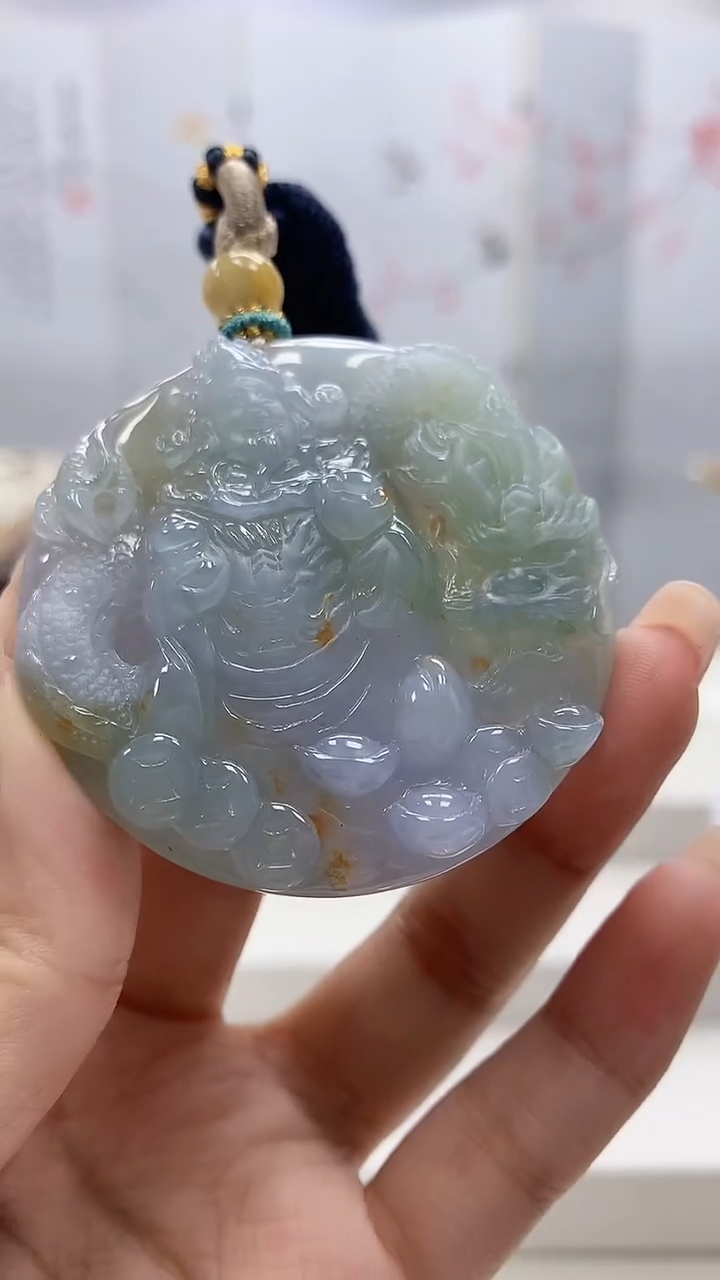 定制翡翠未镶嵌5028xx-毛货挂件72