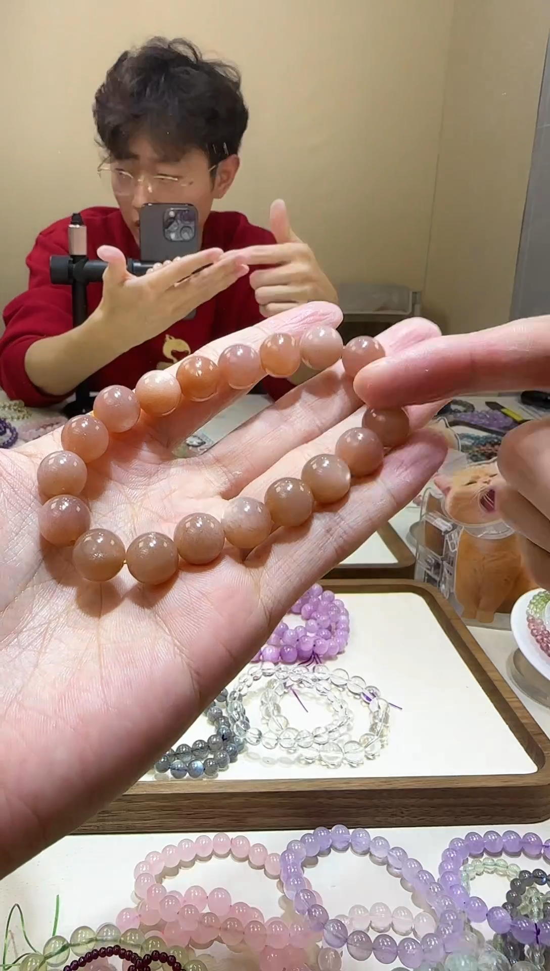 【闪购商品】长石手链未镶嵌太阳石11