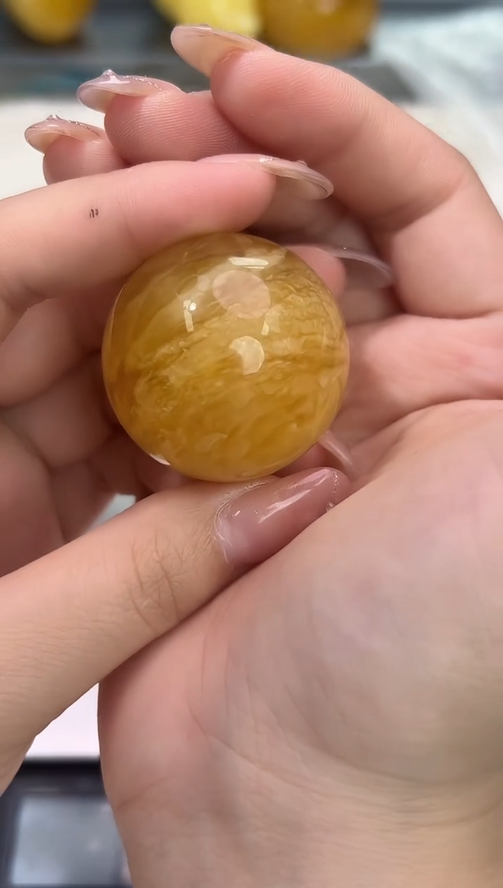 裸石琥珀未镶嵌琥珀蜜蜡圆珠