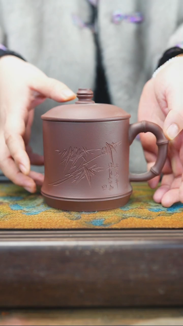 【闪购商品】紫砂茶杯2.16紫砂 紫砂竹节杯