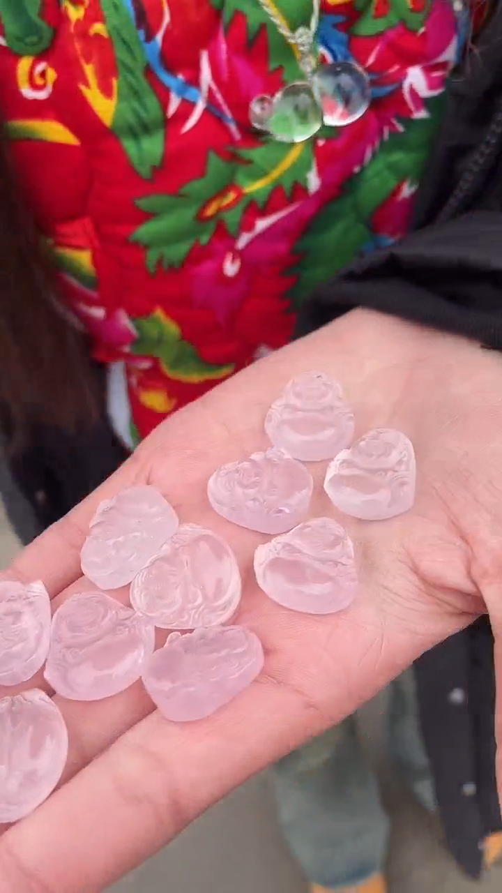 颈饰未镶嵌水晶粉晶佛公吊坠