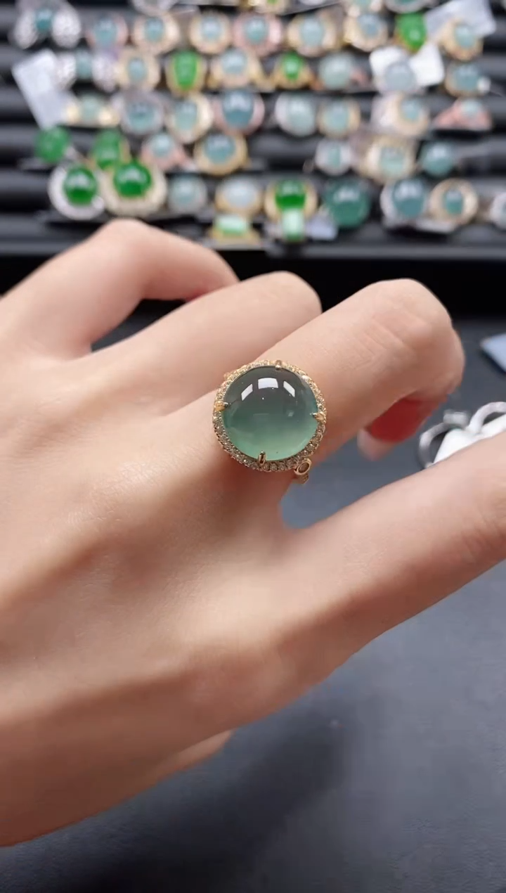 【闪购商品】翡翠戒指银S925镶嵌51151