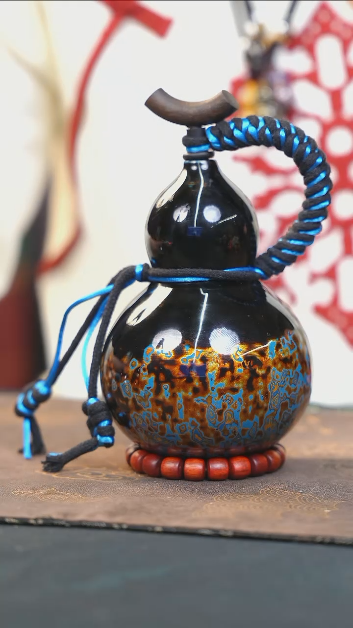 【闪购商品】DD141大漆酒葫芦不包手串及旋转底座