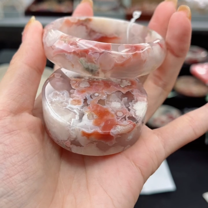 非金属布艺手镯 樱花手镯未镶嵌52圈口（赠品镯心）s921093