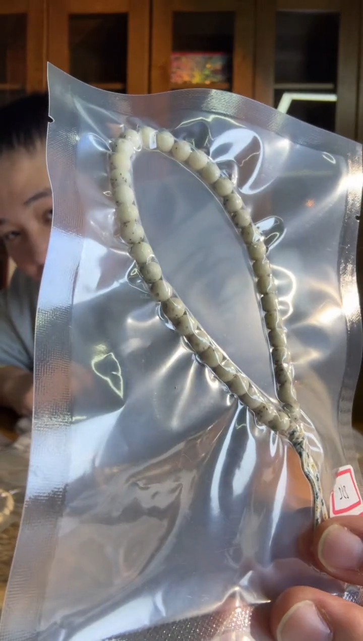 手串星月菩提骨瓷白半壁通体留白卡6圆珠手持
