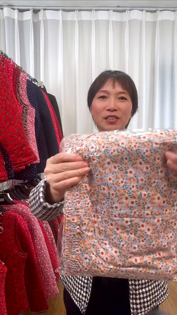 xl短袖套装浅紫碎花