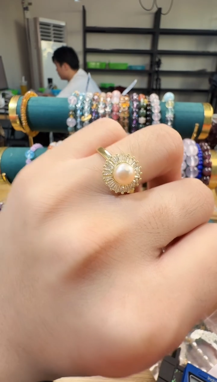 未镶嵌戒指淡水珍珠晶6447 多样性发一件