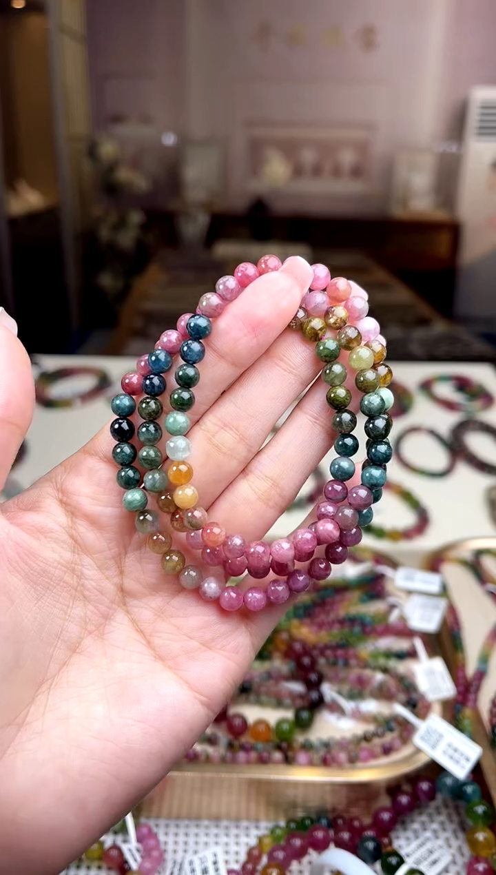 【闪购商品】碧玺/未镶嵌5mm+碧玺多圈多样性发货
