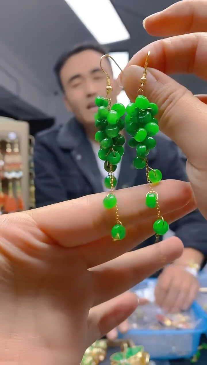 【闪购商品】翡翠耳饰合金0306翡翠耳钩