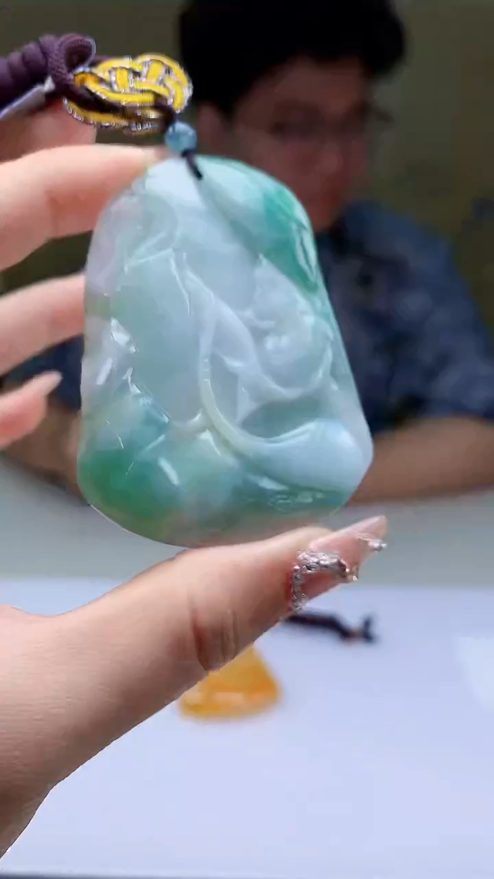 【闪购商品】定制翡翠未镶嵌4688ty-毛货挂件65