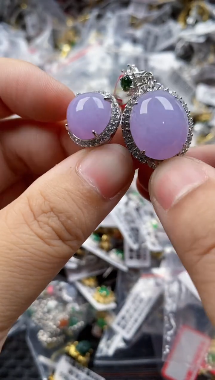 翡翠戒指银S925镶嵌4444     3