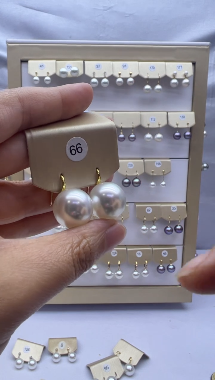 18K金镶嵌耳饰淡水珍珠66