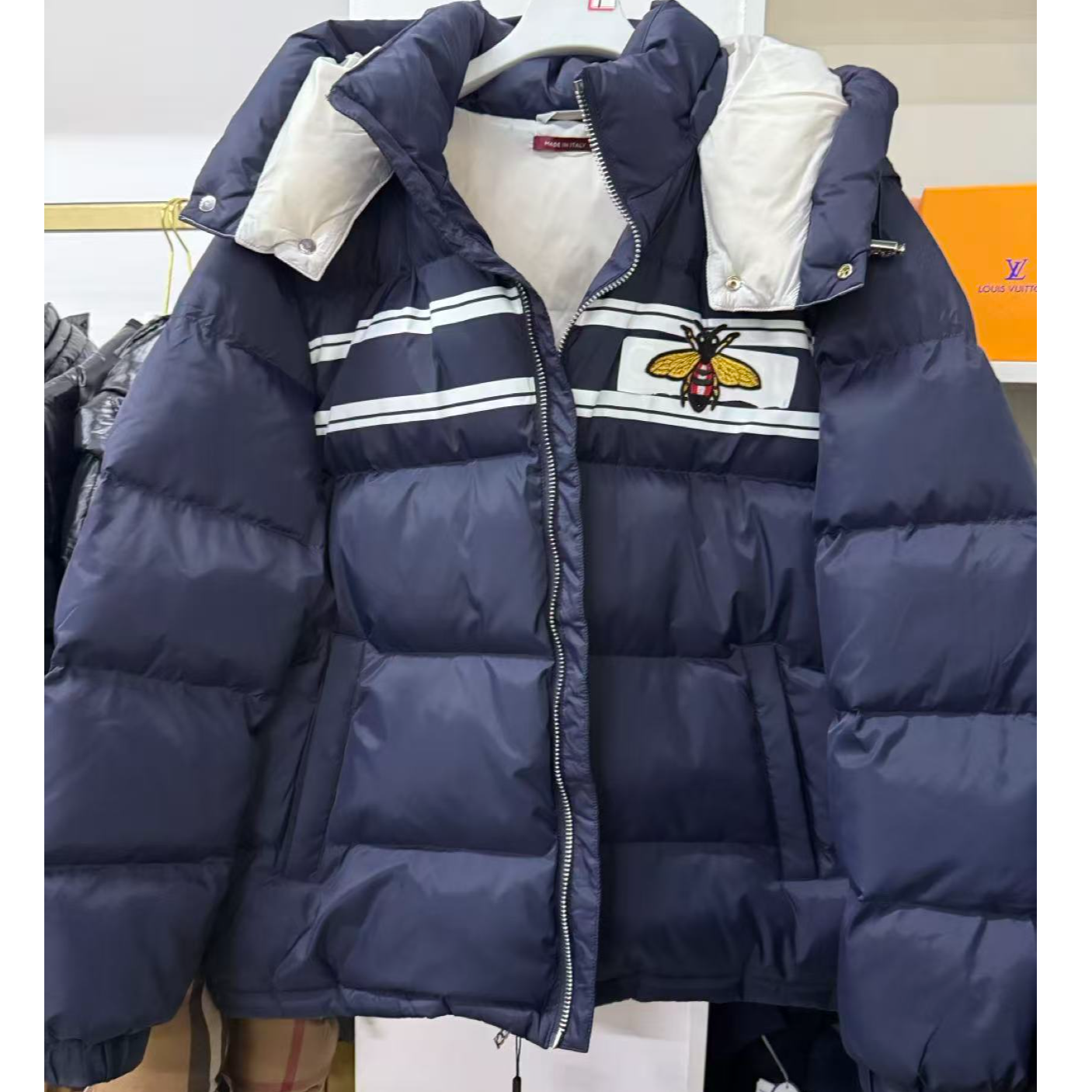 Moonlit 冬季时尚百搭中长款藏蓝色哥哥家外套