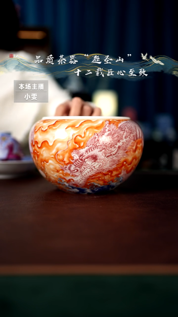 【闪购商品】斗彩矾红龙纹水洗水洗