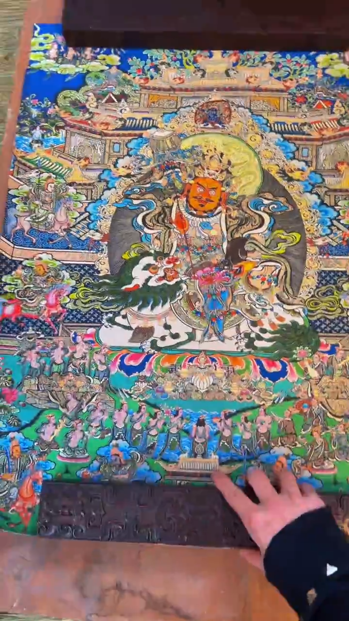 装裱画精品手绘唐卡链接--A八马财