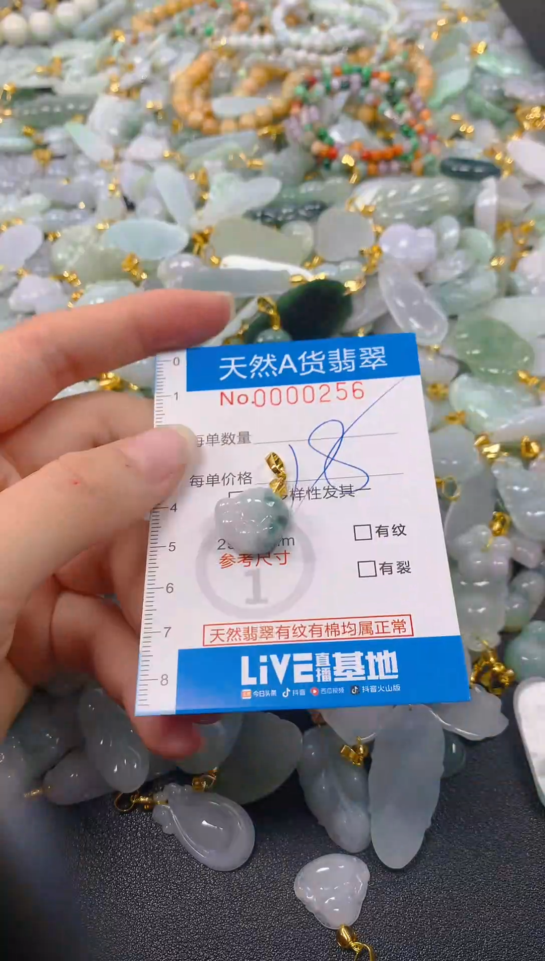 颈饰未镶嵌翡翠净货挂件-0256