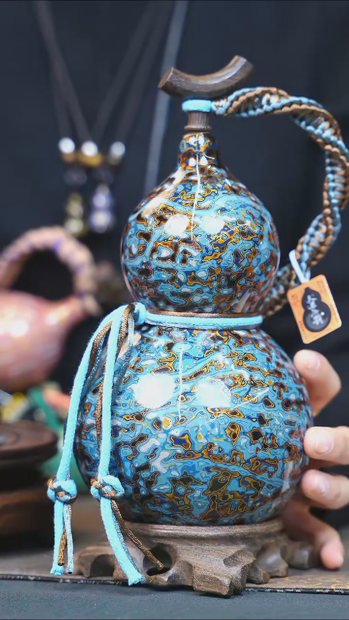 【闪购商品】WV139漆艺酒葫芦不包手串及旋转底座