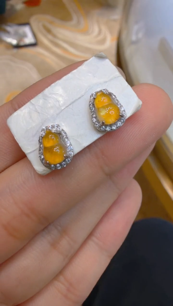 银S925镶嵌翡翠耳饰多样性团购发一件