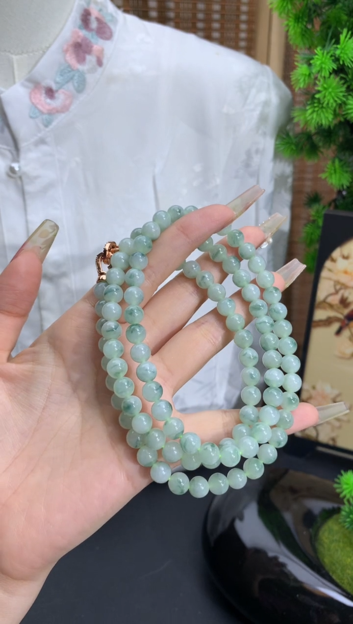 【闪购商品】翡翠手链未镶嵌卡7.2mm