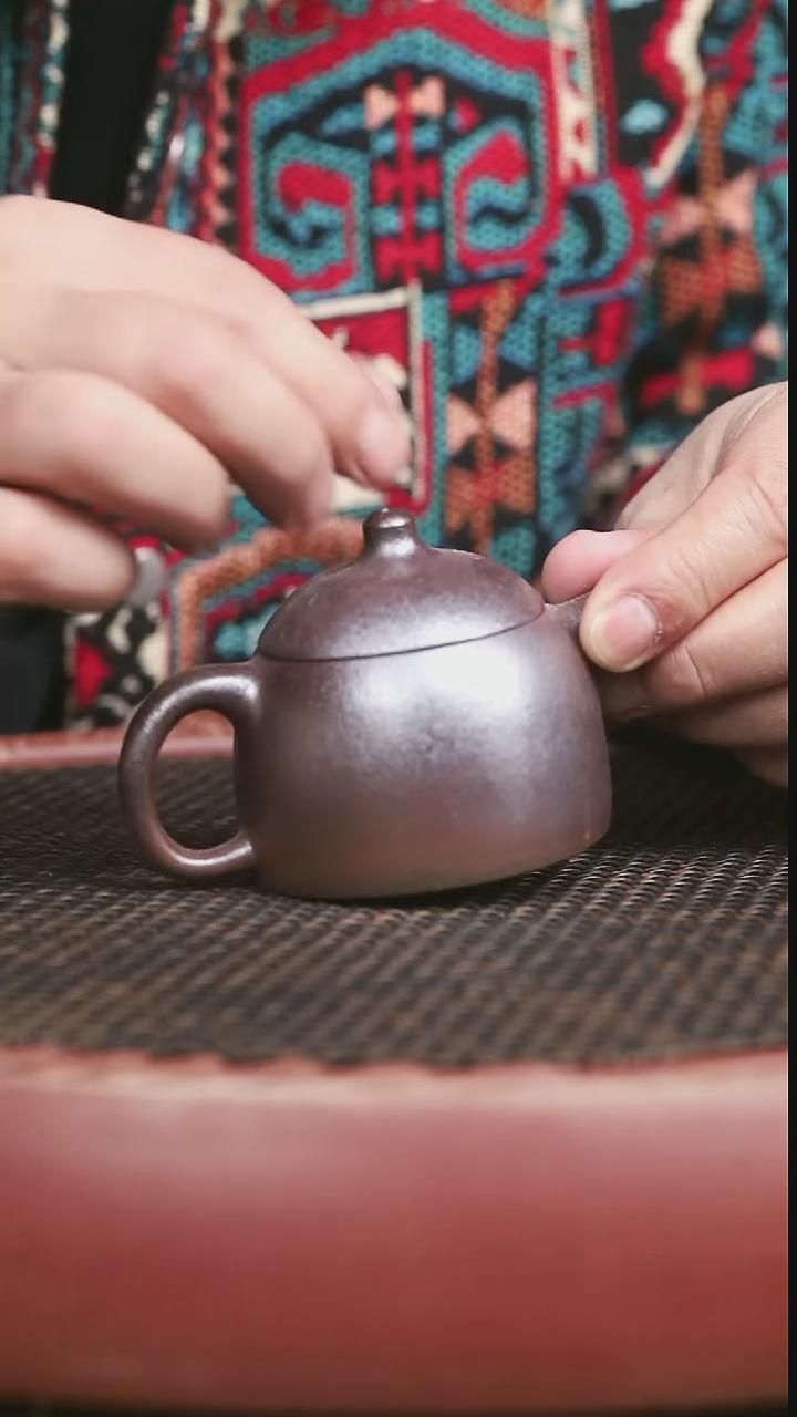 茶壶紫砂3号柴烧金权120CC