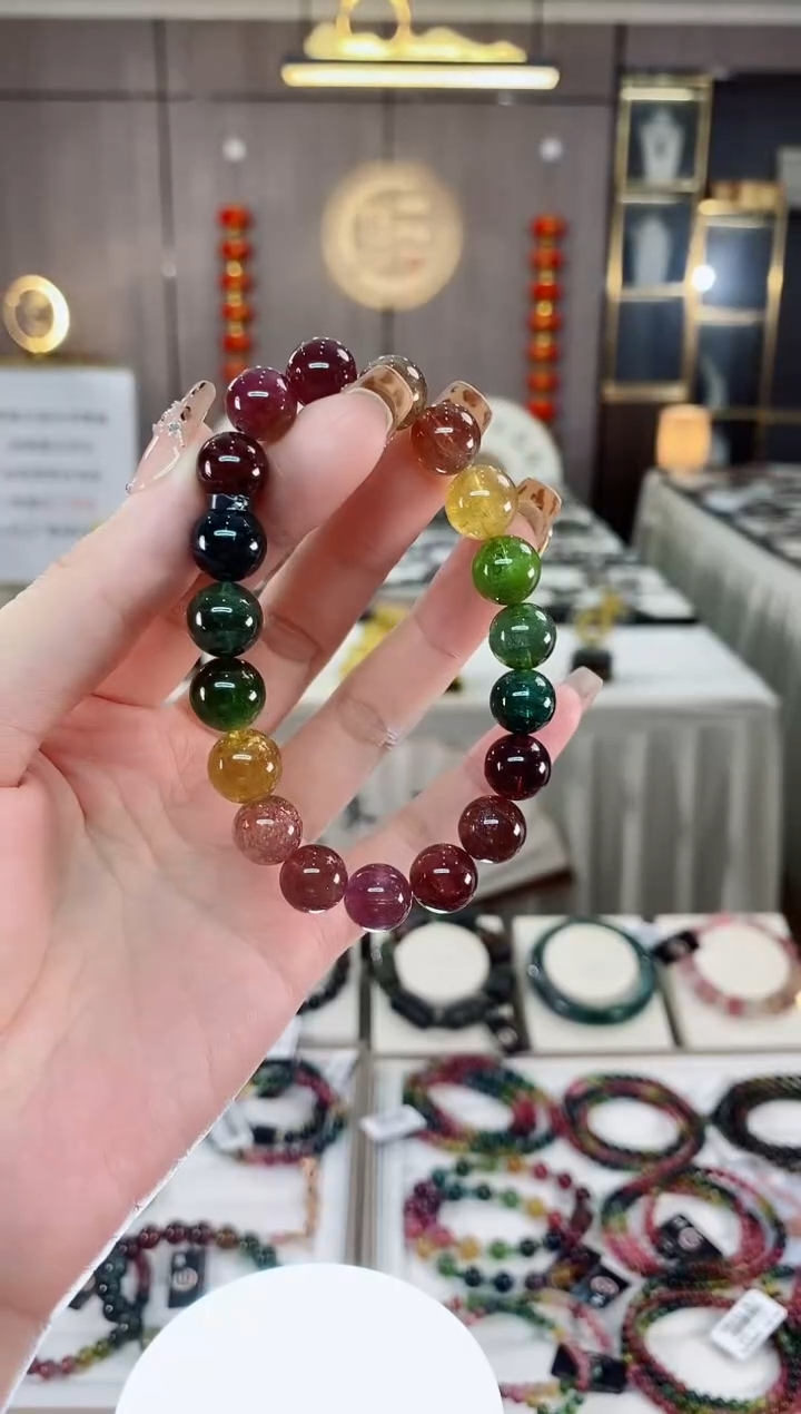 单圈手串10mm+未镶嵌碧玺dan多样性发货一条