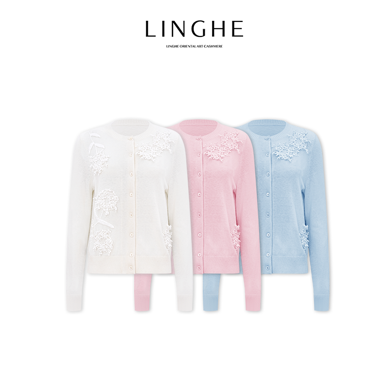 【晨粉专享价】翎禾LINGHE-「雪绒花」秋冬打底衫女内搭圆领针织上衣