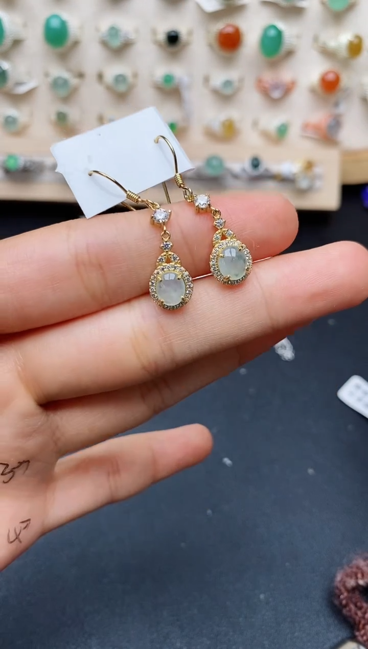 【闪购商品】翡翠戒指银S925镶嵌缅甸翡翠