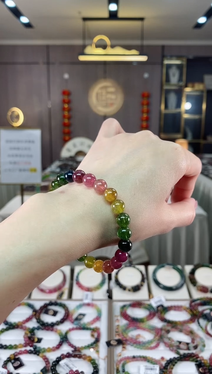 【闪购商品】碧玺单圈手串8mm+未镶嵌（多样性发一条）hon